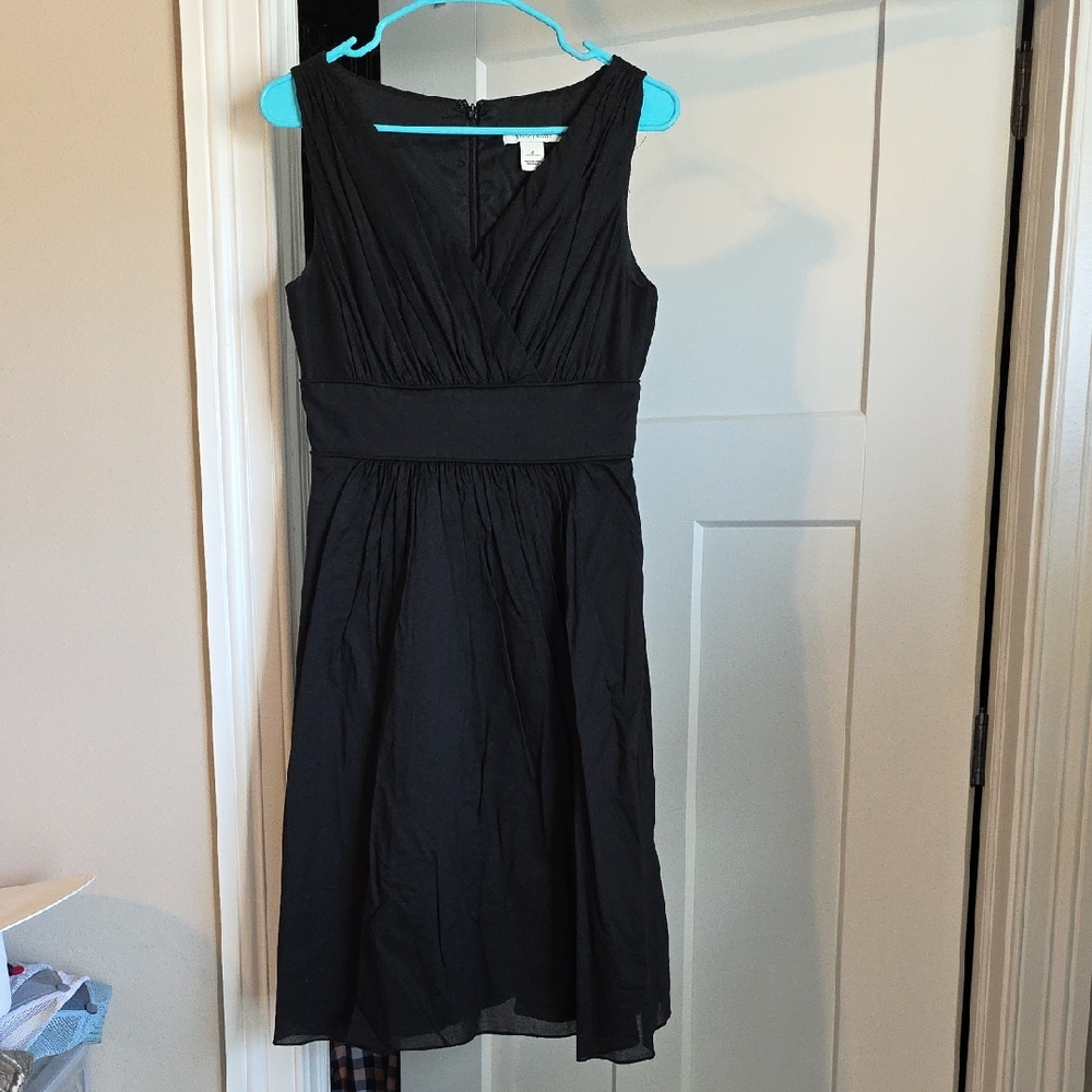 White House Black Market Elegant Black Midi Dress